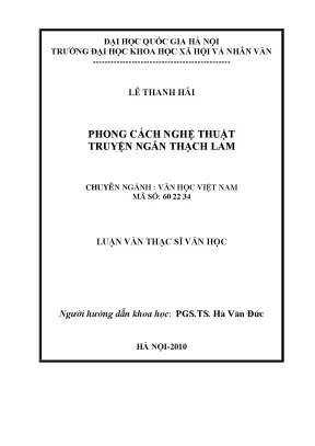Phong Cách Nghệ Thuật Truyện Ngắn Thạch Lam