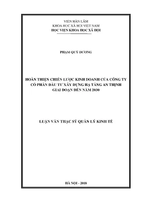Hoàn thiện chiến lược kinh doanh của Công ty Cổ phần đầu