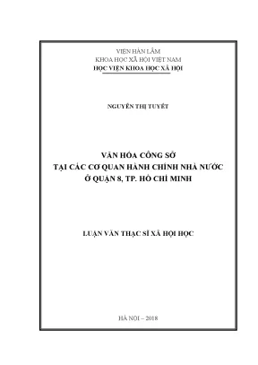 Nghiên Cứu Văn Hóa Công Sở Tại Quận 8, TP. Hồ Chí Minh