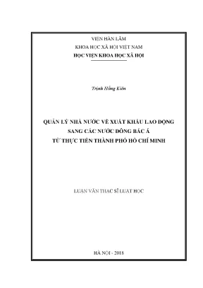 Quản Lý Xuất Khẩu Lao Động Tại Thành Phố Hồ Chí Minh: