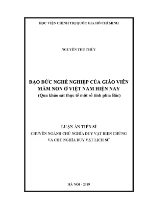 Đạo Đức Nghề Nghiệp Của Giáo Viên Mầm Non Ở Việt Nam: 
