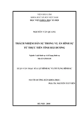 Trách Nhiệm Dân Sự Trong Vụ Án Hình Sự: Thực Tiễn Tỉnh