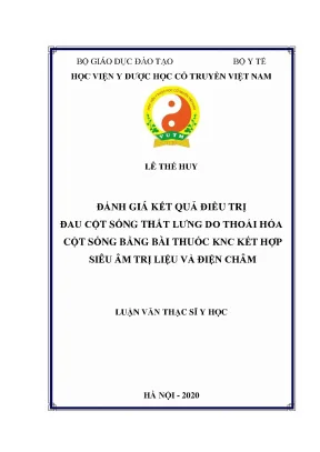 Đánh Giá Hiệu Quả Điều Trị Đau Cột Sống Thắt Lưng Bằng