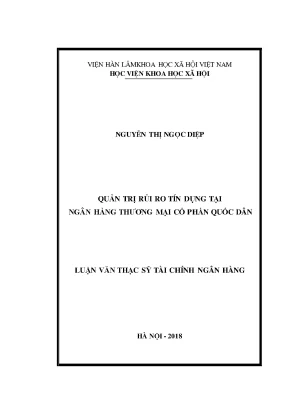 Quản Trị Rủi Ro Tín Dụng Tại Ngân Hàng TMCP Quốc Dân