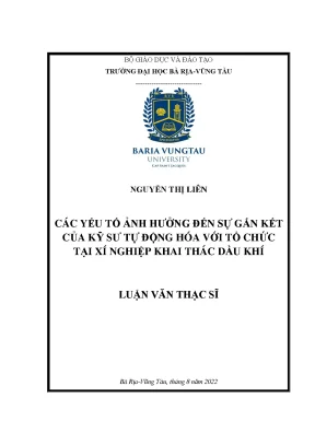 Yếu Tố Ảnh Hưởng Đến Sự Gắn Kết Của Kỹ Sư Tự Động Hóa