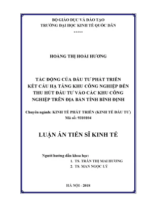 Tác Động Của Đầu Tư Phát Triển Kết Cấu Hạ Tầng Đến Thu 