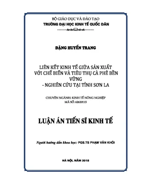 Nghiên cứu liên kết bền vững trong sản xuất, chế biến và 