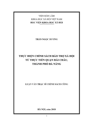 Thực hiện chính sách bảo trợ xã hội tại quận Hải Châu,