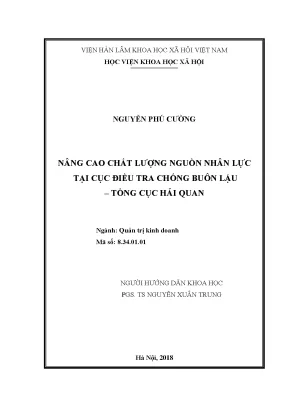 Nâng Cao Chất Lượng Nguồn Nhân Lực Tại Cục Điều Tra