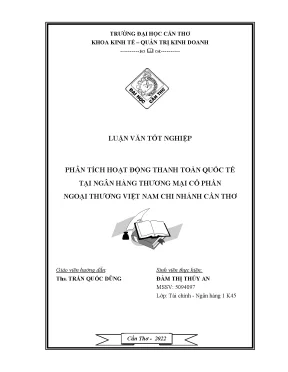 Phân Tích Hoạt Động Thanh Toán Quốc Tế Tại Ngân Hàng