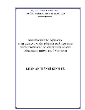 Tác Động Của Tính Đa Dạng Nhóm Đến Kết Quả Làm Việc Nhóm