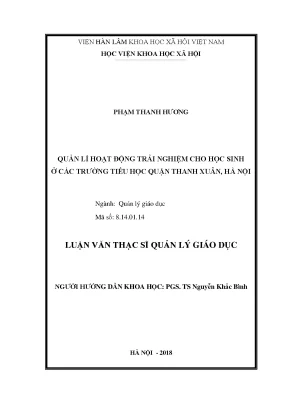 Quản lý hoạt động thanh tra nội bộ tại trường đại học