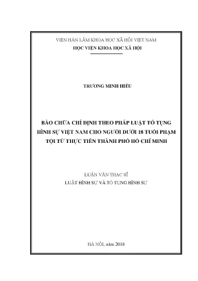 Bào Chữa Chỉ Định Cho Người Dưới 18 Tuổi Phạm Tội Tại