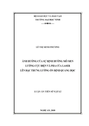 Ảnh Hưởng Của Sự Định Hướng Mô Men Lưỡng Cực Điện Và Pha