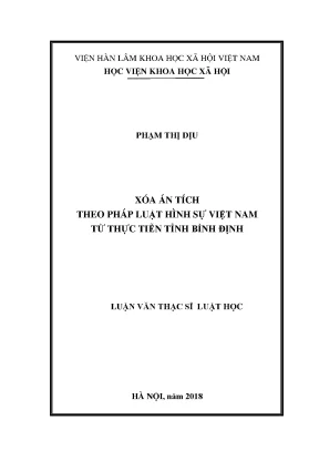 Xóa Án Tích Theo Pháp Luật Hình Sự Việt Nam: Thực Tiễn