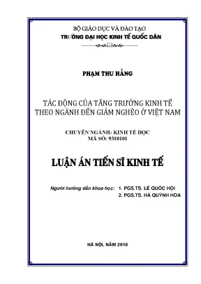 Tác Động Của Tăng Trưởng Kinh Tế Đến Giảm Nghèo Ở Việt Nam