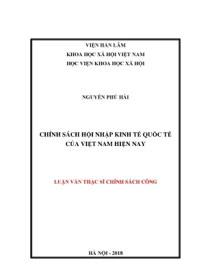 Chính Sách Hội Nhập Kinh Tế Quốc Tế Của Việt Nam: Thực