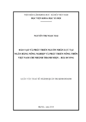 Đào Tạo và Phát Triển Nguồn Nhân Lực Tại Ngân Hàng Nông