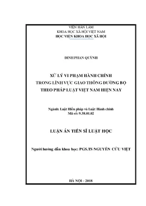 Xử Lý Vi Phạm Hành Chính Trong Lĩnh Vực Giao Thông Đường