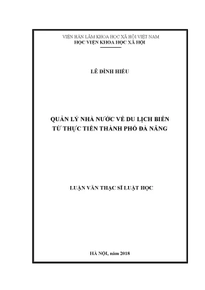 Quản Lý Nhà Nước Về Du Lịch Biển Tại Đà Nẵng: Thực Trạng