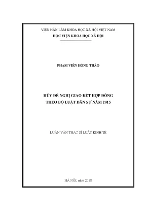 Hủy Đề Nghị Giao Kết Hợp Đồng Theo Bộ Luật Dân Sự 2015: