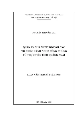 Quản Lý Nhà Nước Đối Với Tổ Chức Hành Nghề Công Chứng