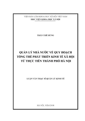 Quản lý nhà nước về quy hoạch phát triển kinh tế xã hội