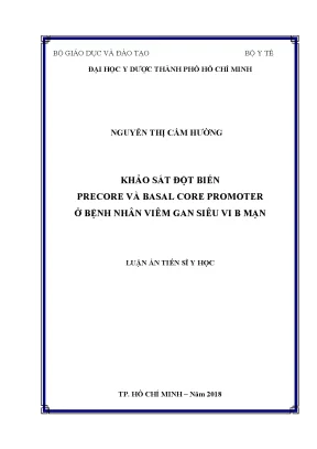 Khảo sát đột biến precore và basal core promoter ở bệnh 