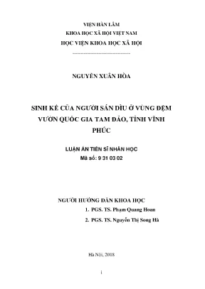 Nghiên Cứu Sinh Kế Bền Vững Của Người Sán Dìu Tại Vườn 