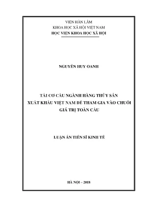Tái Cơ Cấu Ngành Thủy Sản Xuất Khẩu Việt Nam Để Tham Gia