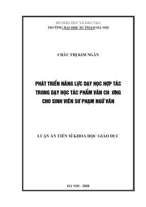 Phát Triển Năng Lực Dạy Học Hợp Tác Trong Dạy Học Tác 