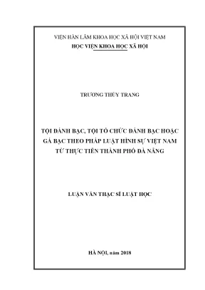 Tội Đánh Bạc và Tổ Chức Đánh Bạc Theo Pháp Luật Hình Sự