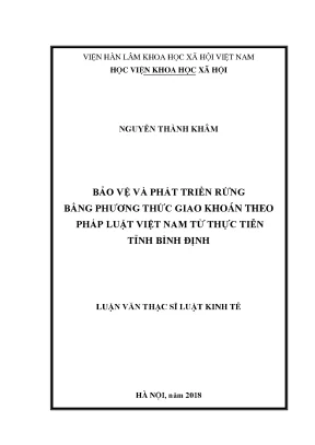 Bảo Vệ và Phát Triển Rừng Tại Bình Định: Phương Thức