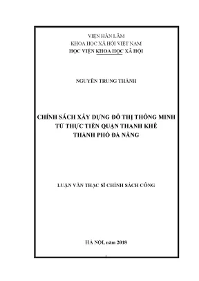 Chính Sách Xây Dựng Đô Thị Thông Minh Tại Quận Thanh
