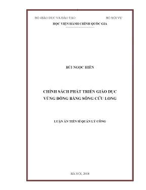 Chính Sách Phát Triển Giáo Dục Vùng Đồng Bằng Sông Cửu