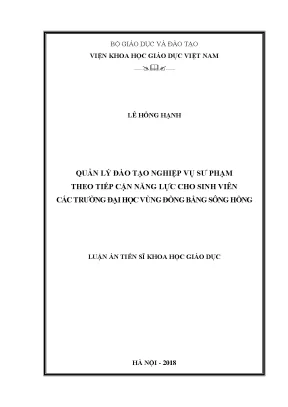 Quản Lý Đào Tạo Nghiệp Vụ Sư Phạm Theo Tiếp Cận Năng Lực