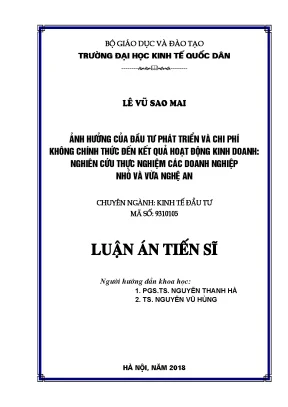 Nghiên Cứu Tác Động Của Đầu Tư Phát Triển Và Chi Phí
