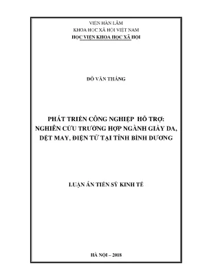 Phát Triển Công Nghiệp Hỗ Trợ Tại Bình Dương: Nghiên Cứu