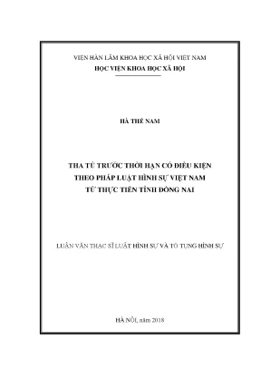 Tha Tù Trước Thời Hạn Có Điều Kiện: Phân Tích và Thực