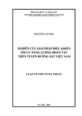 Nghiên Cứu Giải Pháp Tối Ưu Năng Lượng Đoàn Tàu Trên