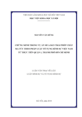 Chứng Minh Trong Vụ Án Mua Bán Trái Phép Chất Ma Túy Tại