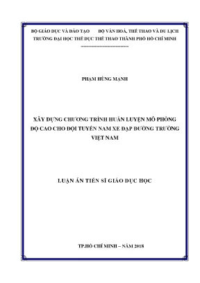 Chương Trình Huấn Luyện Mô Phỏng Độ Cao Cho Đội Tuyển Xe 