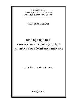 Giáo dục đạo đức cho học sinh trung học cơ sở tại