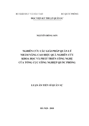 Giải pháp nâng cao hiệu quả nghiên cứu khoa học và phát