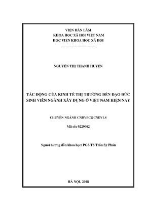 Tác Động Của Kinh Tế Thị Trường Đến Đạo Đức Sinh Viên 