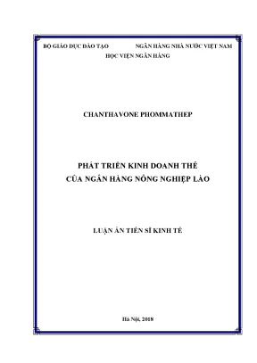 Phát Triển Kinh Doanh Thẻ Ngân Hàng Nông Nghiệp Lào