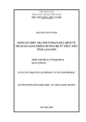 Nâng Cao Chất Lượng Kiểm Soát Điều Tra Tội Vi Phạm Giao