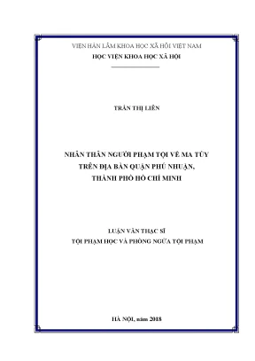 Nghiên Cứu Nhân Thân Người Phạm Tội Về Ma Túy Tại Quận