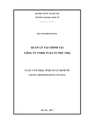 Quản Lý Tài Chính Hiệu Quả Tại Công Ty TNHH Tuấn Tú Phú Thọ