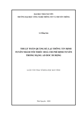 Thuật Toán Tối Ưu Chi Phí Định Tuyến Trong Mạng Ad Hoc